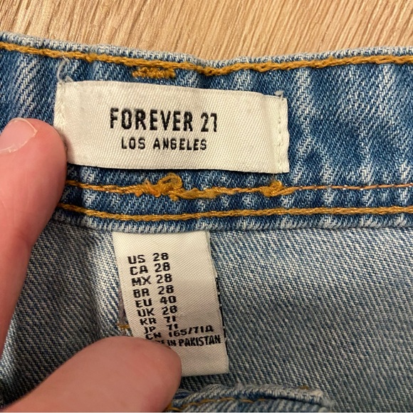 NWT F21 Mini Jean Skirt - High Waisted - Picture 3 of 5